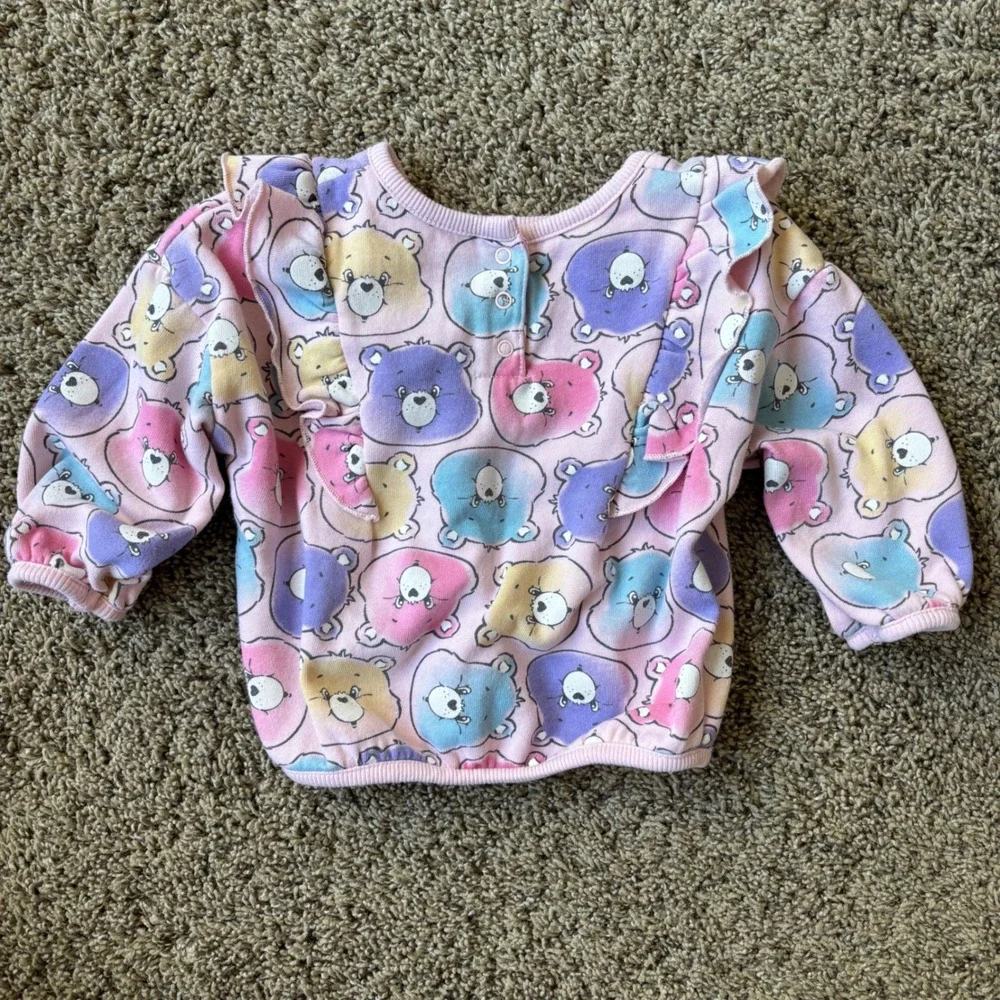 Care Bears Baby Ruffle Sweatshirt and Ribbed Leggings Set Pink 12M